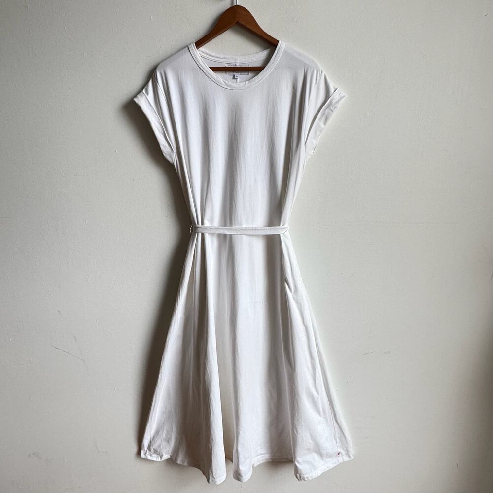 LA LIGNE Andie Midi Dress in White - Picture 2 of 8